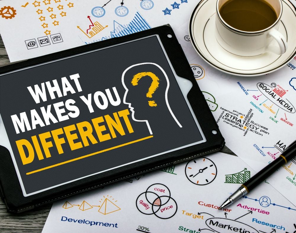Sign saying 'What makes you think different?'