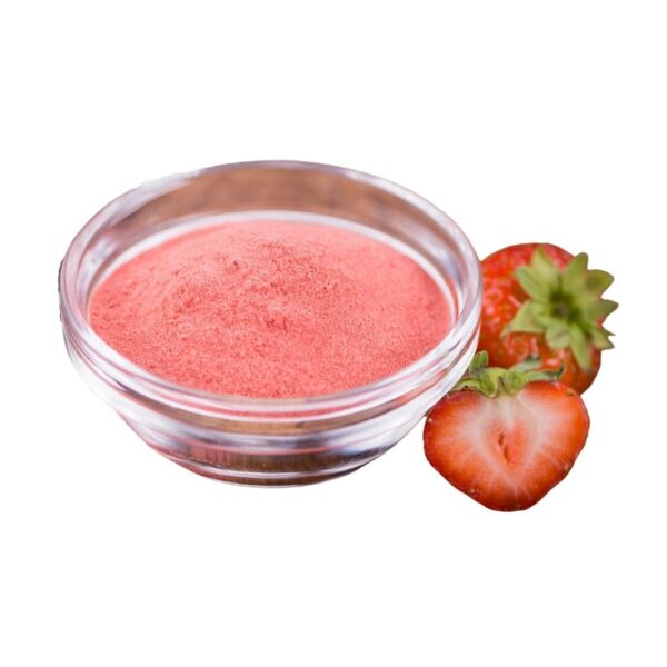 Freeze-Dried Strawberry powder is made from high-quality freeze-dried strawberries that are ground into a fine powder, resulting in powder packed with that intense strawberry flavor!
