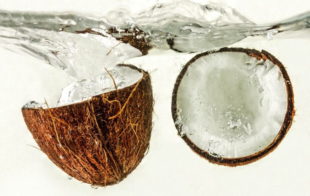 Coconuts under water