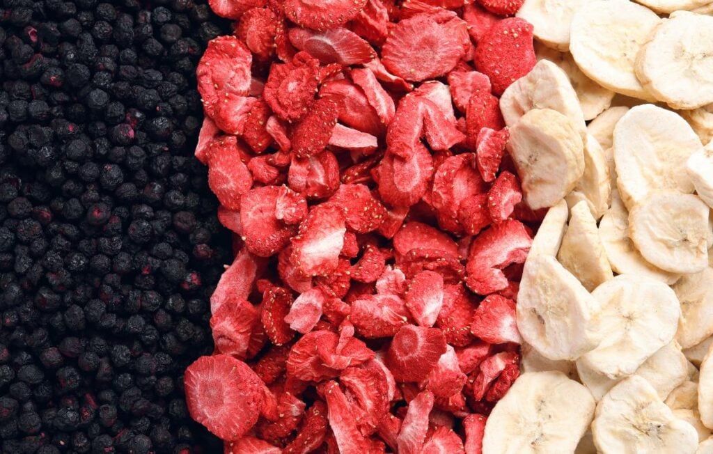 Freeze dried fruits all together 