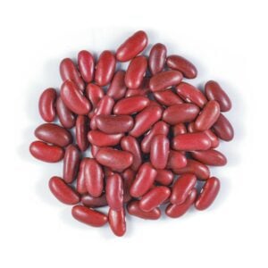a pile of red beans on a white background