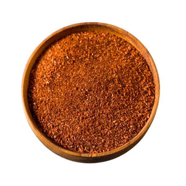 Reddish brown powder in a brown bowl.