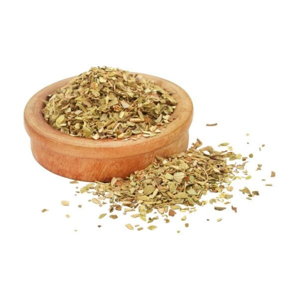 Dried Oregano in a wooden Bowl