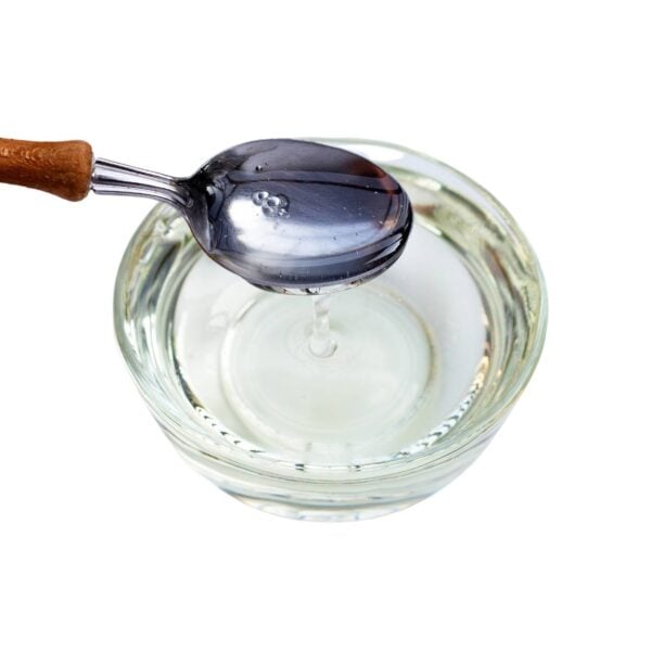 Clear syrup in a bowl