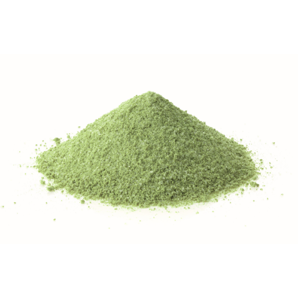 Green powder in a heap.