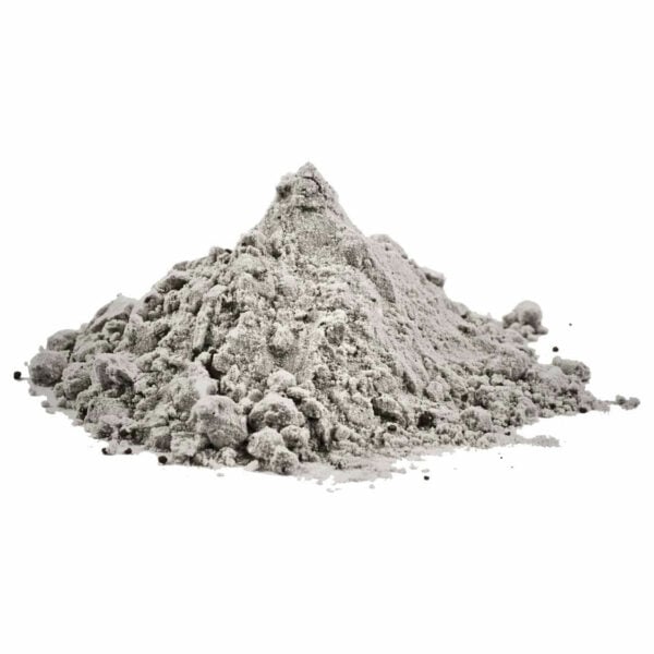 Greyish-black powder in a heap.