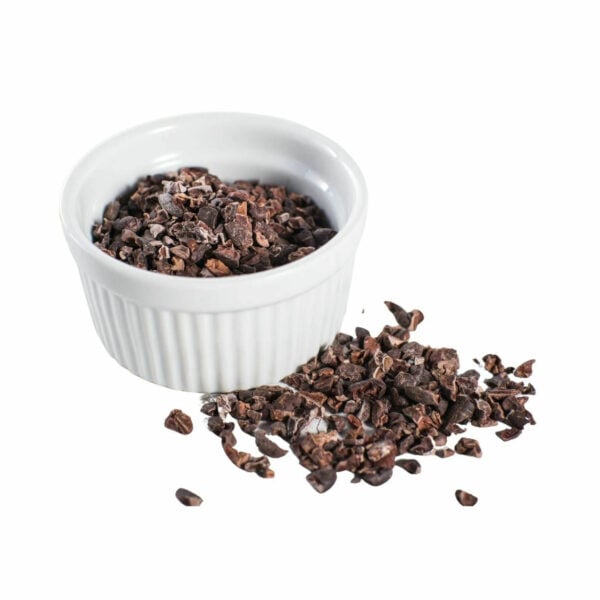 Cocoa nibs in a bowl