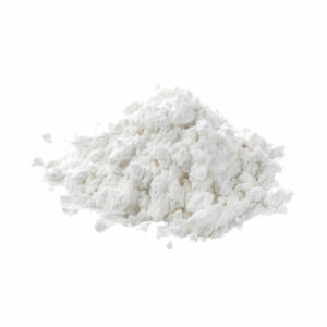 White powder in a heap.
