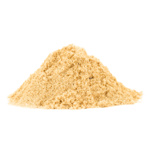 Yellowish-brown powder in a heap.