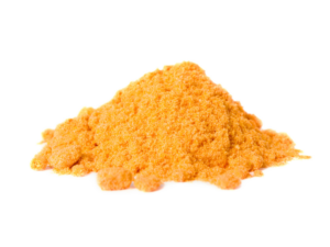Orange powder in a heap .