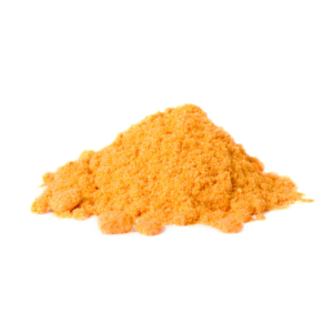 Orange powder in a heap .