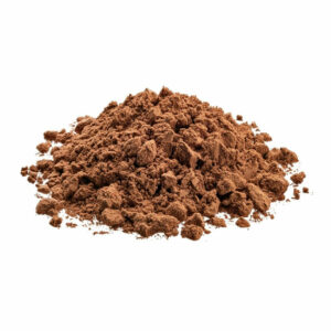 Brown powder in a heap .