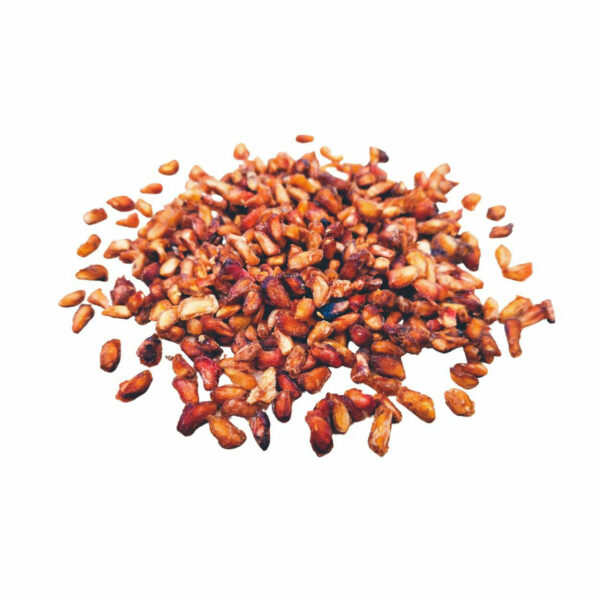 Dried pomegranate seeds in a seed