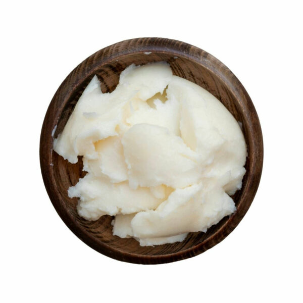 Top view of a bowl with a white lard-like substance.