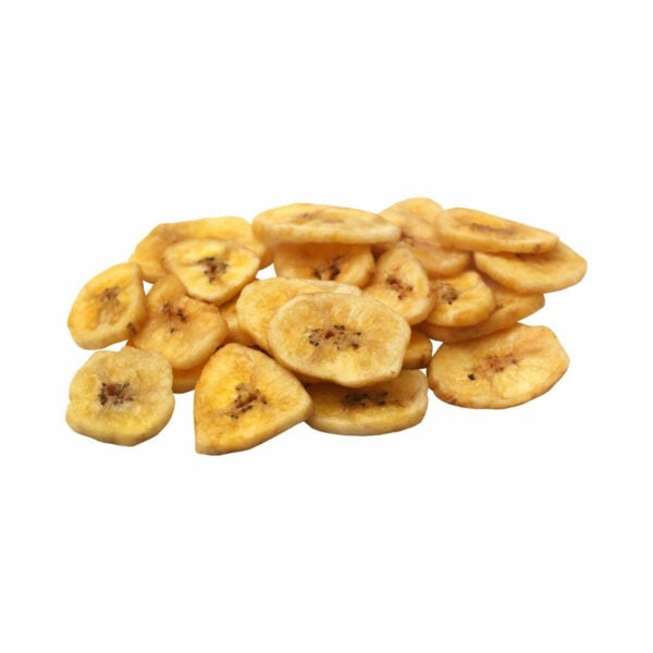 Golden, dried plantain chips