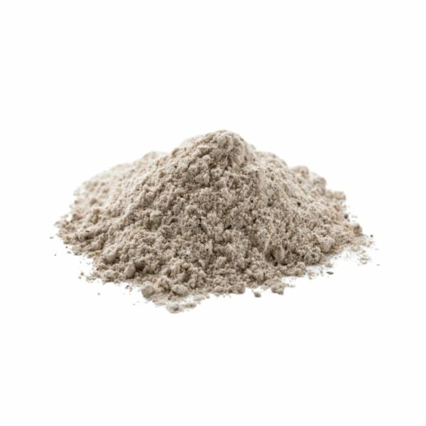 Greyish-white powder in a heap.