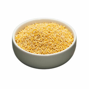 Millet grains in a bowl