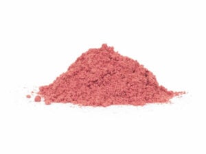 Reddish-pink powder in a heap.