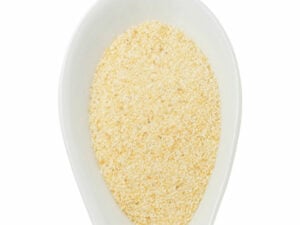 Top view of yellow-beige powder